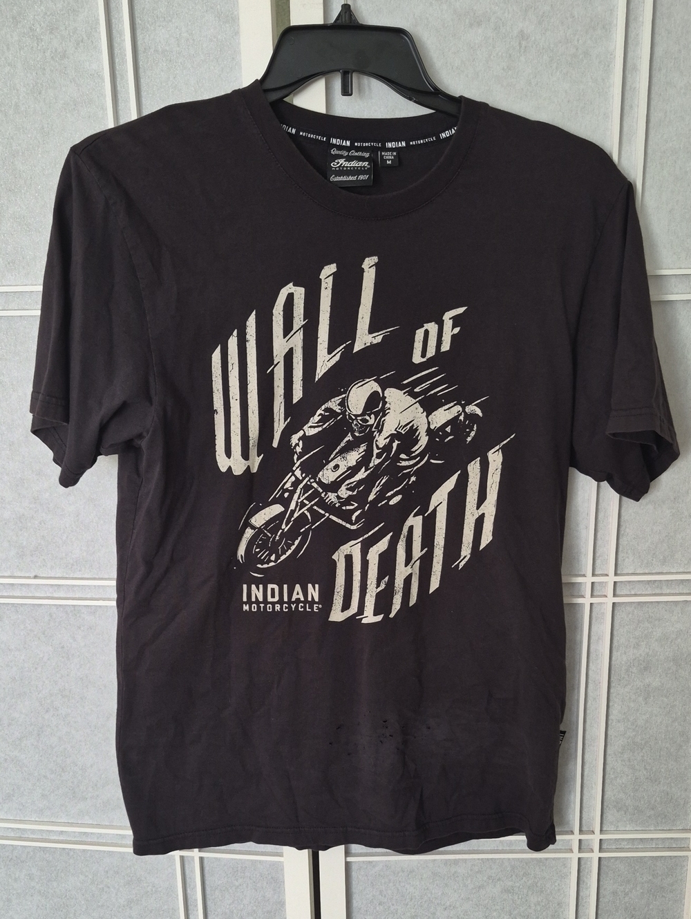 Indian Motorcycle Men's Wall of Death Black Graphic Tee